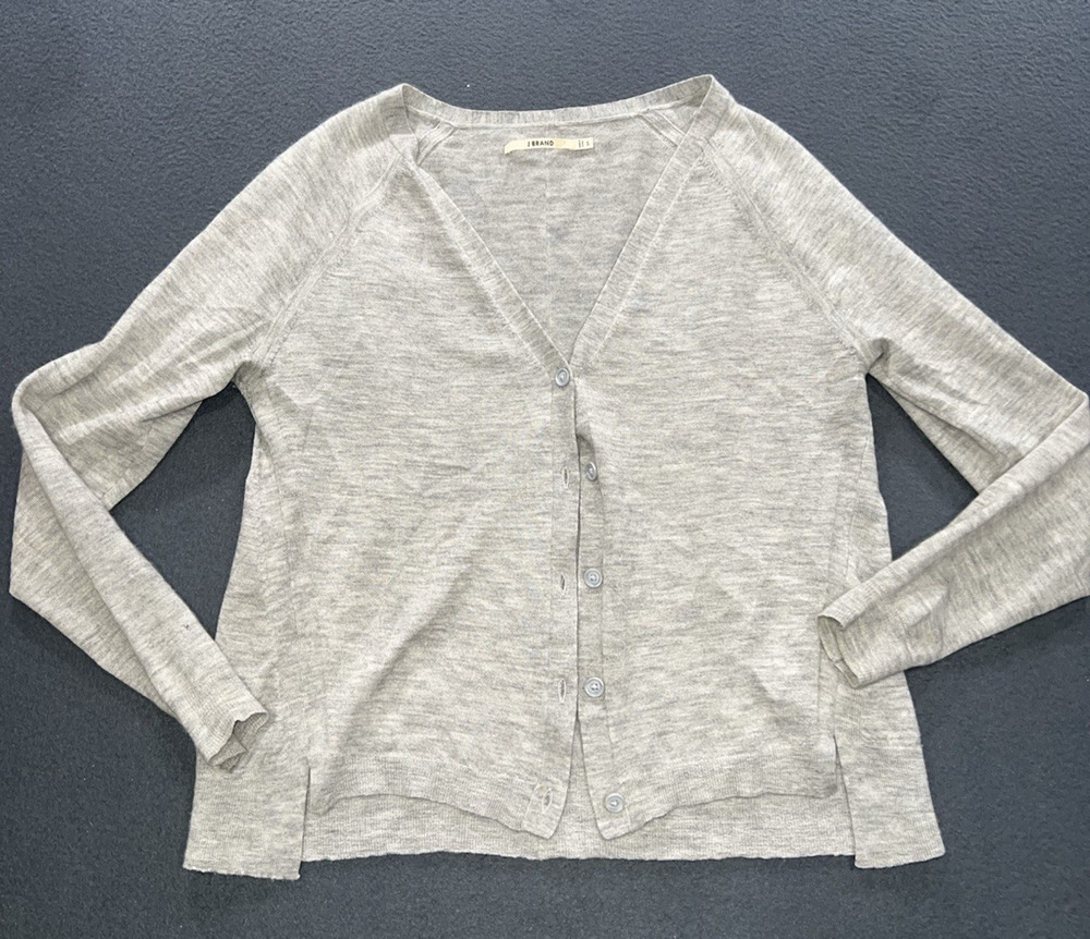 J BRAND 100% Cashmere V-Neck Grandpa Cardigan Size Small A009396